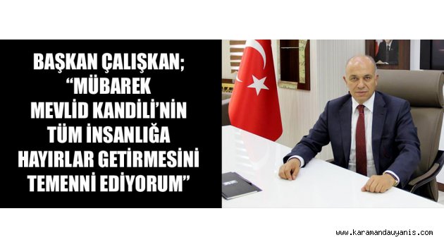 BAŞKAN'DAN KANDİL MESAJI