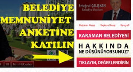 Belediyeden Memnuniyet Anketi