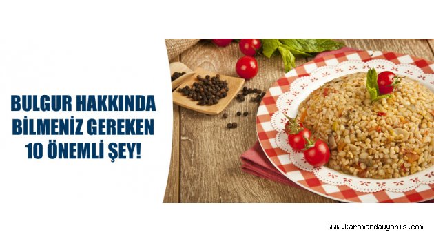 Bulgur, Geleneksel Gıda