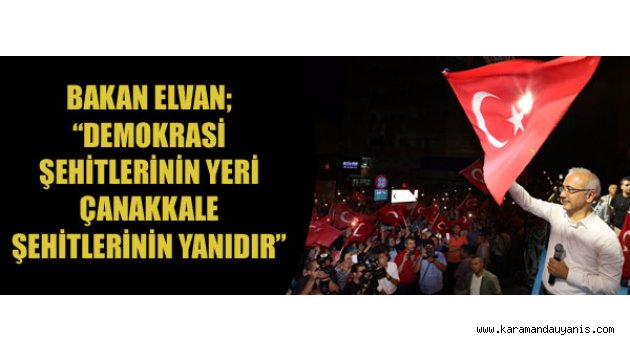 ERDEMLİ'DE HALKA SESLENDİ