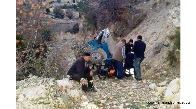 ERMENEK’TE TRAFİK KAZASI: 1 YARALI