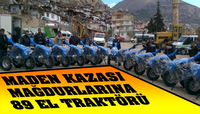Ermenek Maden Kazası Mağdurlarına 89 El Traktörü Dağıtıldı