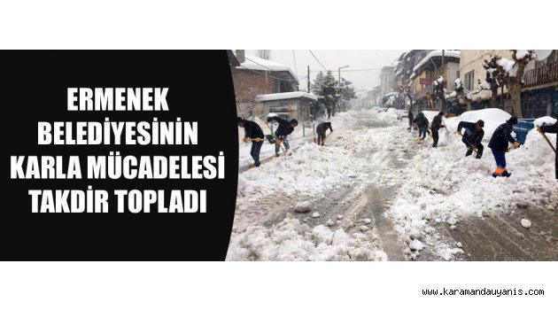 ERMENEK'DE KARLA MÜCADELE