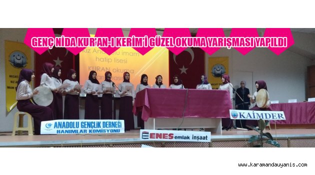 GENÇ Nİ̇DA KUR'AN-I KERİ̇Mİ̇ GÜZEL OKUMA YARIŞMASI YAPILDI