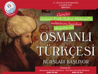 Gençler Osmanlı Türkçesi Öğrenecek