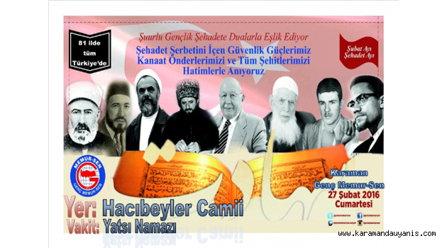 GENÇLİK ŞUHEDAYI HATİM VE DUALARLA ANIYOR