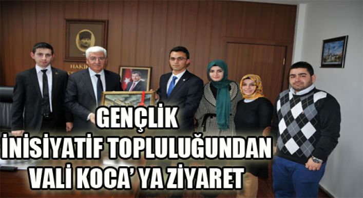 Gençlik İnisiyatif Topluluğundan Vali Koca’ Ya Ziyaret
