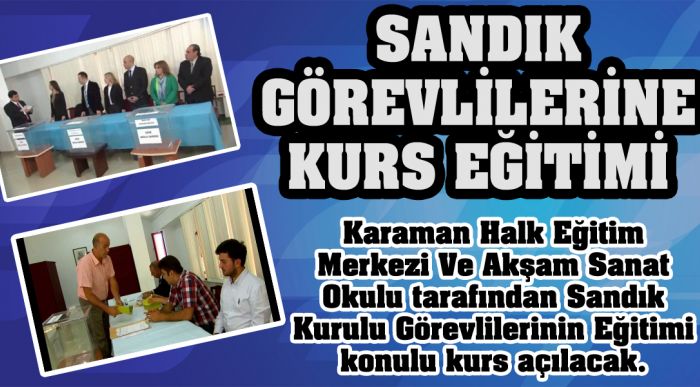 Halk Eğitimden Sandık Görevlilerine Kurs Eğitimi