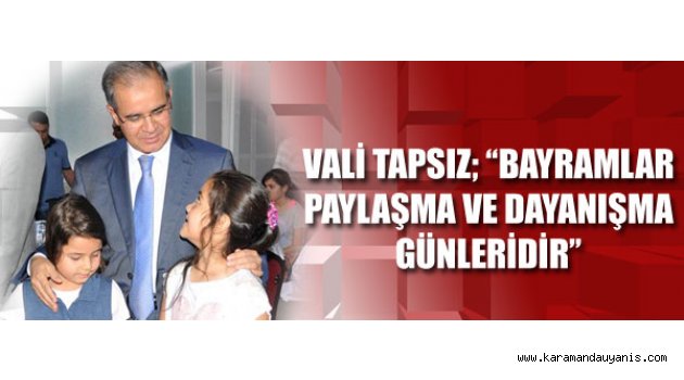 HALKIN BAYRAMINI KUTLADI