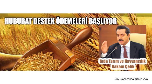 HUBUBAT DESTEK ÖDEMELERİ BAŞLIYOR