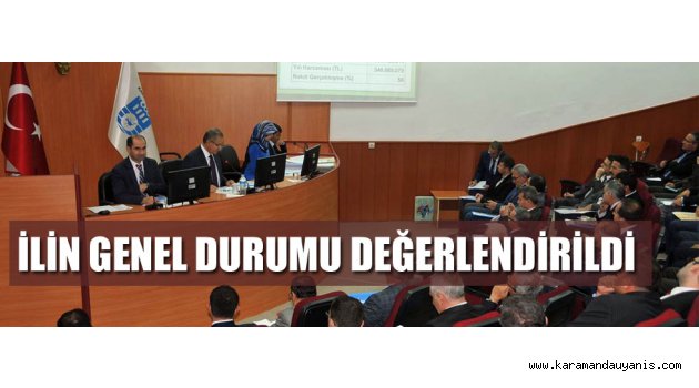 İL KOORDİNASYON KURULU TOPLANDI