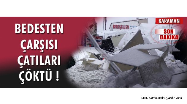 İŞYERLERİ ÇATILAR ÇÖKTÜ..