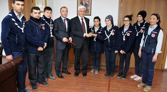İzciler Vali Koca’yı Ziyaret Etti