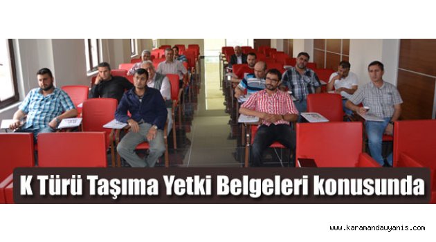 K Türü Taşıma Yetki Belgeleri