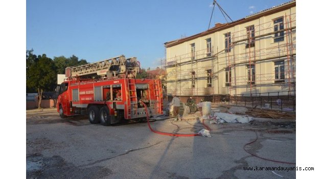 KALORİFER KAZANINDA YANGIN