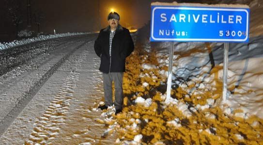 Kar Sarıveliler’e Geldi