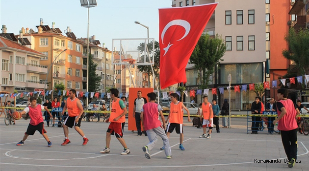 KARAMAN’DA SOKAK BASKETBOLU HEYECANI BAŞLADI
