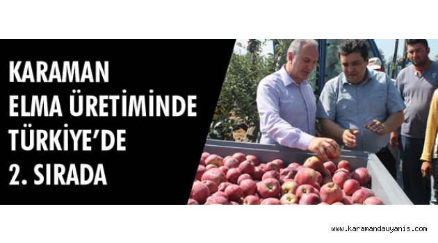 KARAMAN ELMA ÜRETİMİNDE TÜRKEYE’DE 2.