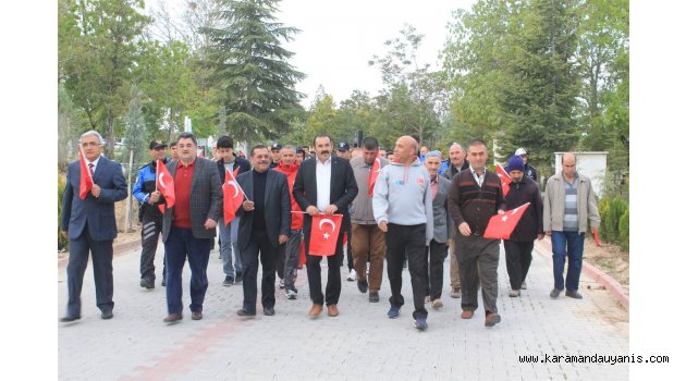 KARAMAN ŞEHİTLERİ İÇİN YÜRÜDÜ