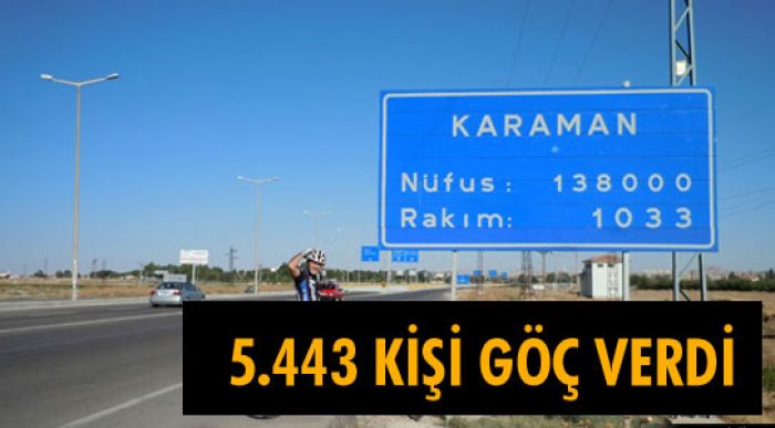 Karaman 25 Yılda 5.443 Kişi Göç Verdi