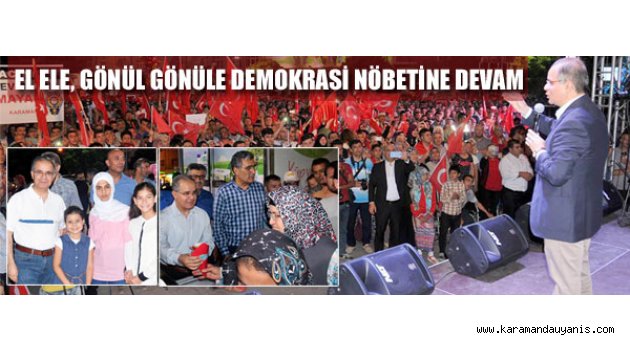 KARAMAN'DA DEMOKRASİ COŞKUSU..