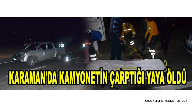KARAMAN'DA KAMYONETİN ÇARPTIĞI YAYA ÖLDÜ