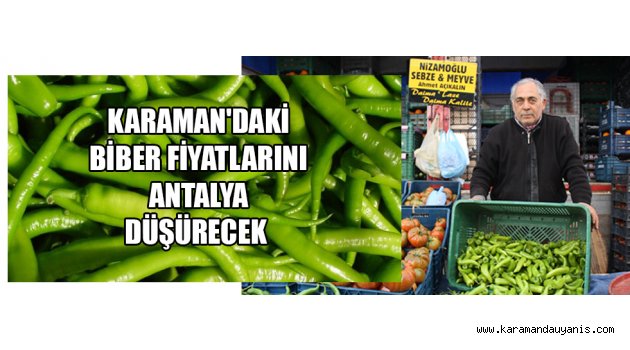 KARAMAN'DAKİ BİBER FİYATLARINI ANTALYA DÜŞÜRECEK