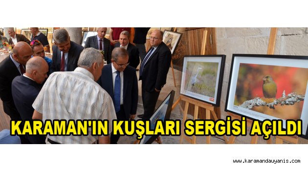 KARAMAN'IN KUŞLARI SERGİSİ AÇILDI