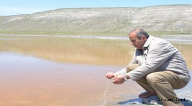Karapınar İlçesi'ndeki Meke Gölü...