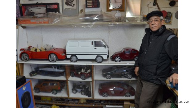 KENDİ ÜRETTİĞİ PARÇALARLA MODEL ARABA YAPIYOR