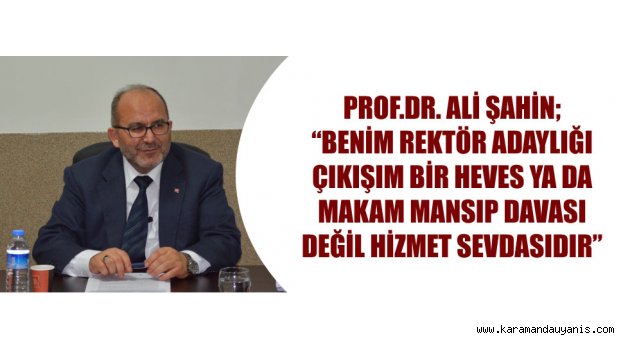 KMÜ Rektör seçimleri