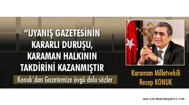 KONUK'TAN GAZETEMİZE TEBRİK