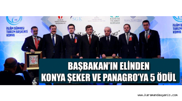KONYA ŞEKER VE PANAGRO’YA 5 ÖDÜL