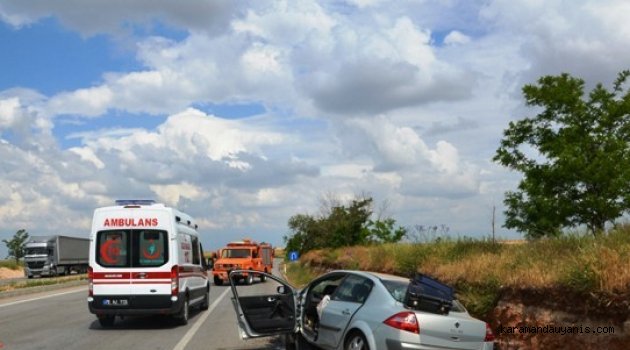 KONYA YOLUNDA TRAFİK KAZASI, 1 ÖLÜ, 2 AĞIR YARALI