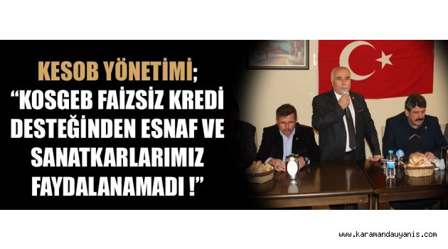 KOSGEB KREDİLERİ..