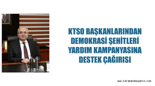KTSO'DAN YARDIM ÇAĞRISI