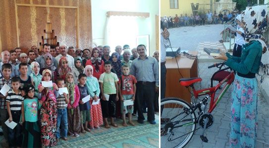 Kur’an Öğrenen Öğrenciler Bisikleti Kaptı
