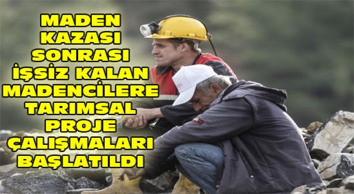 Maden Kazası Sonrası İşsiz Kalan Madencilere Tarımsal Proje Çalışmaları Başlatıldı