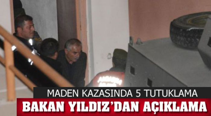 Maden Kazasında 5 Kişi Tutuklandı
