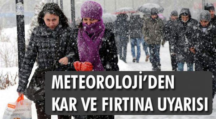 Meteoroloji’den Kar Ve Fırtına Uyarısı