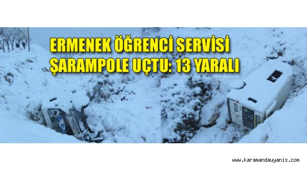 Öğrenci servisi şarampole uçtu