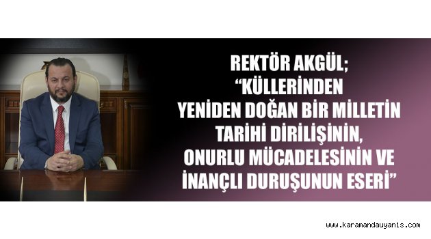 REKTÖR'DEN ANLAMLI MESAJ