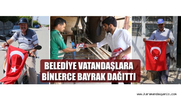Şanlı Türk Bayrağı dağıtıldı.