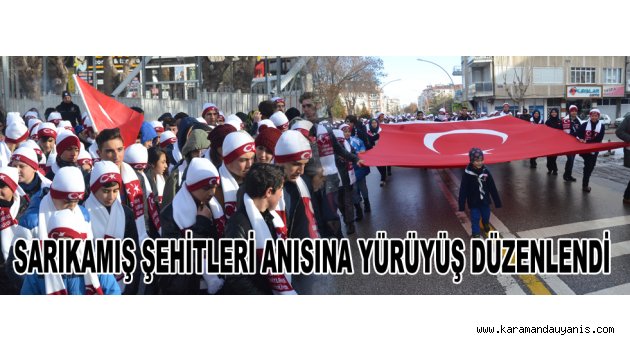 SARIKAMIŞ ŞEHİTLERİ ANISINA YÜRÜYÜŞ DÜZENLENDİ
