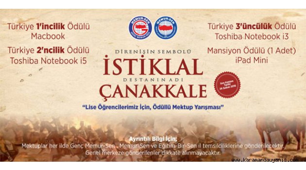 SENDİKA’DAN ÖDÜLLÜ MEKTUP YARIŞMASI
