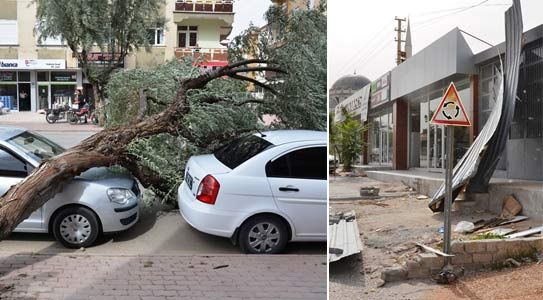Şiddetli Fırtına Hasara Neden Oldu