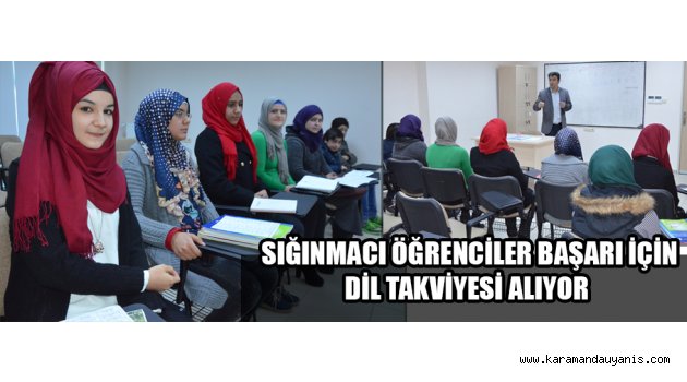 SIĞINMACI ÖĞRENCİLER BAŞARI İÇİN DİL TAKVİYESİ ALIYOR