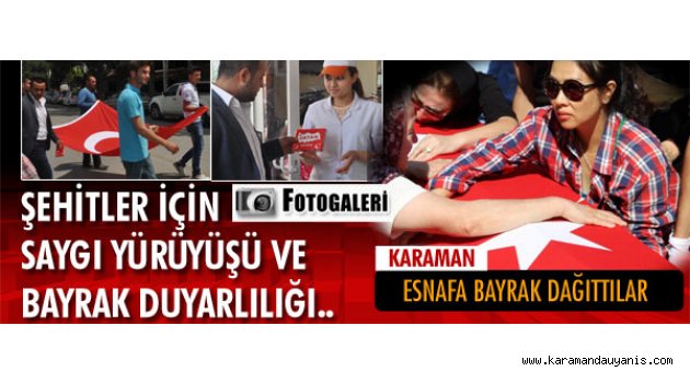 ESNAFA BAYRAK DAĞITTILAR