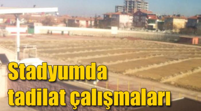 Stadyumda Tadilat Çalışmaları