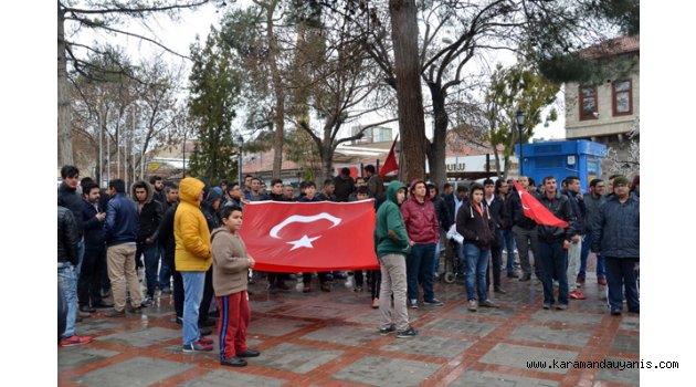 TERÖR SALDIRILARINA TEPKİ İÇİN YÜRÜDÜLER
